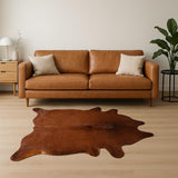 5' X 7' Brown Cowhide Cowhide Print Area Rug