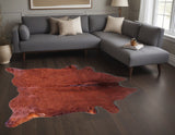 5' X 7' Brown Cowhide Cowhide Print Area Rug