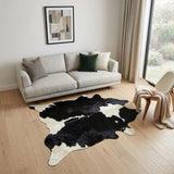 5' X 7' Black And White Cowhide Area Rug