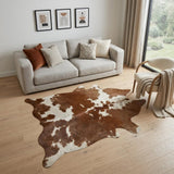 5' X 7' Brown And White Cowhide Area Rug