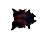 5' X 7' Black And Dark Brown Cowhide Area Rug