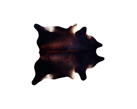 5' X 7' Black And Dark Brown Cowhide Area Rug