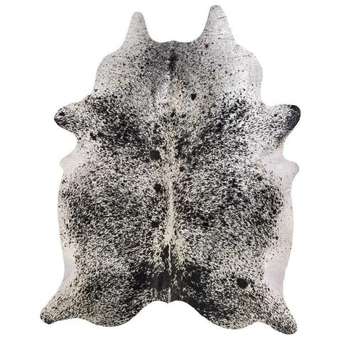 5' X 7' Black And White Cowhide Area Rug