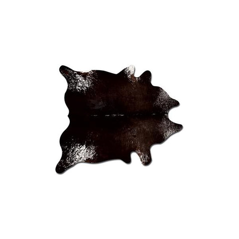 5' X 7' Brown And White Cowhide Cowhide Print Area Rug