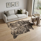 5' X 7' Brown And Black Cowhide Area Rug