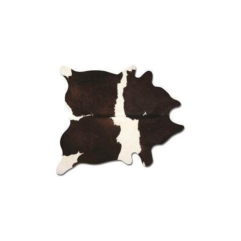 5' X 7' Brown And White Cowhide Cowhide Print Area Rug