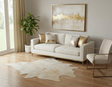 5' X 7' Natural Cowhide Area Rug