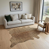 5' X 7' Brown And Black Cowhide Area Rug
