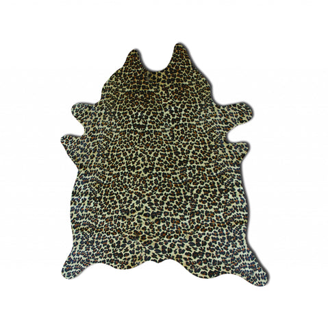 5' X 7' Brown And Black Cowhide Area Rug