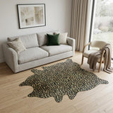 5' X 7' Brown And Black Cowhide Area Rug
