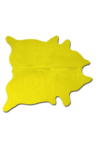 5' X 7' Yellow Cowhide Area Rug