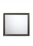 35" Gray Wood Framed Accent Mirror