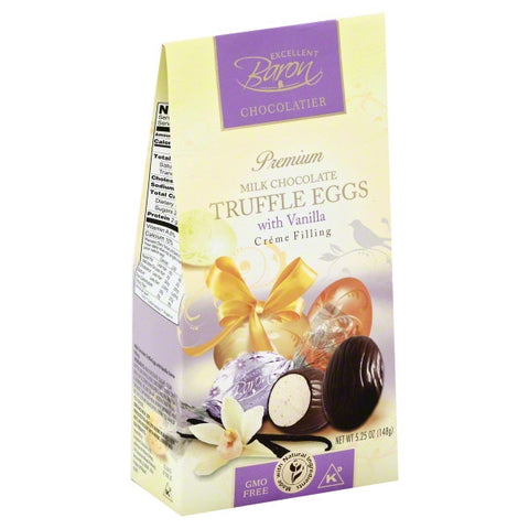 BARON CHOC VAN TRFL EGG ( 6 X 5.25 OZ   )