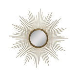26" Gold Sunburst Metal Framed Accent Mirror