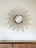 26" Gold Sunburst Metal Framed Accent Mirror