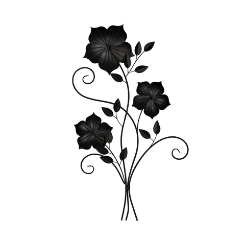 Distressed Chic Metal Flower Wall Decor