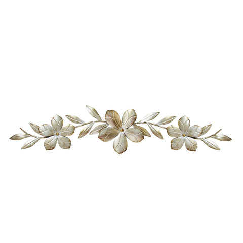 38" Champagne Flower Metal Wall Decor