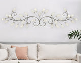 51" Pearl Metal Leaves Wall Decor