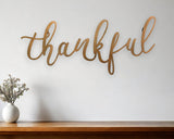 Bronze Thankful Metal Script Wall Decor