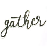 10" X 20" Black Metal Gather Text Wall Decor