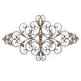 Champagne Ornate Scroll Metal Decor