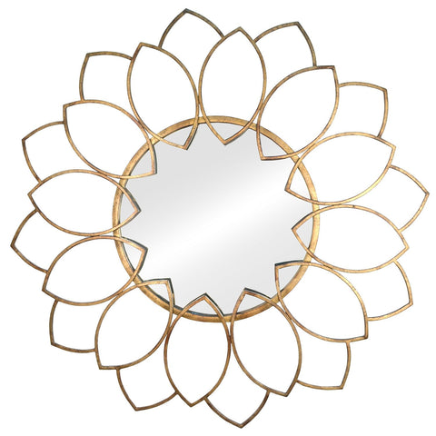 32" Antiqued Bronze Novelty Metal Framed Accent Mirror