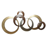 38" Gold And Bronze Geometric Metallic Wall Decor
