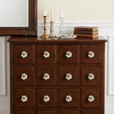 1.5" X 1.5" X 1.5" White Black And Yellow  Knobs 12 Pack