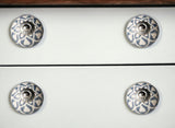 1.5" X 1.5" X 1.5" Blue Cream (Beige) With Silver  Knobs 12 Pack