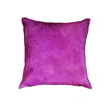 18" Purple Cowhide Cowhide Throw Pillow