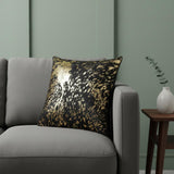 Chocolate And Gold Torino Kobe Cowhide Pillow