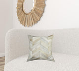 18" Natural Cowhide Throw Pillow