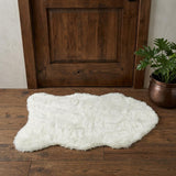 2' X 3' Off White Faux Sheepskin Shag Area Rug