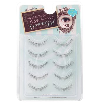 Dream Girl Nylon Eyelash - # 986 Black and Brown - 5pairs
