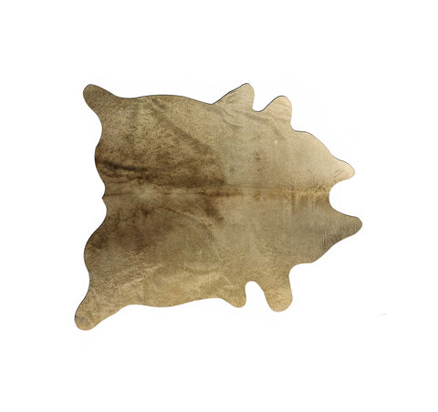 6' X 7' Gold Cowhide Cowhide Print Area Rug