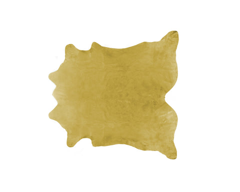 6' X 7' Gold Cowhide Cowhide Area Rug
