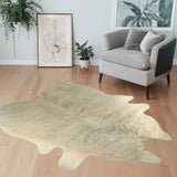 5' X 7' Ivory Cowhide Cowhide Print Area Rug