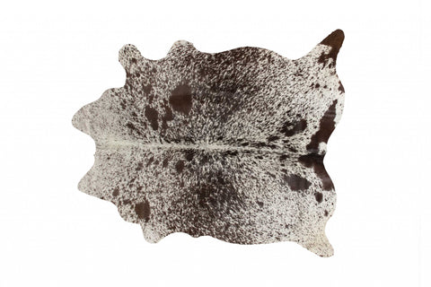 5' X 7' Brown And White Cowhide Area Rug