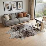 5' X 7' Brown And White Cowhide Area Rug