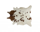 6' X 7' Brown And White Cowhide Area Rug