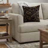 18" X 18" X 5" Chocolate And Gold  Pillow