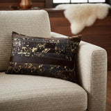 12 X 20 Chocolate Cowhide Throw Pillow