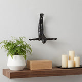 7" X 7" Black Resin Diving Man Hanging Dimensional Sculpture
