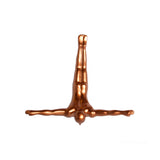 7" X 7" Bronze Resin Diving Man Hanging Dimensional Sculpture