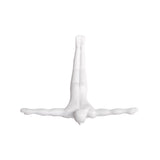 7" X 7" White Resin Diving Man Hanging Dimensional Sculpture
