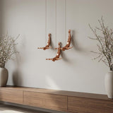 Set of Three Bronze Resin Diving Man Hanging Dimensional Sculpture