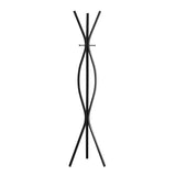 72" Black Metal Coat Rack