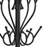16" X 16" X 71" Black  Metal  Umbrella Holder Coat Rack