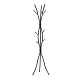 74" Black Metal Modern Tree Branch Coat Rack