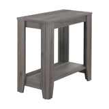 22" Gray Wood End Table With Shelf
